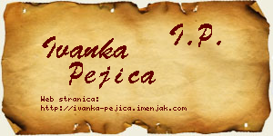 Ivanka Pejica vizit kartica